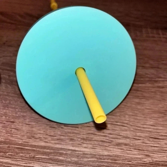 Starbucks 2014 Retro Summer Neon Pink Yellow Teal Venti 24 oz Cold Cup Tumbler - Picture 4 of 4